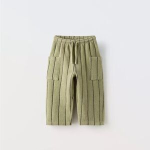 Zara kids boys girls striped Terry cloth pants size 4